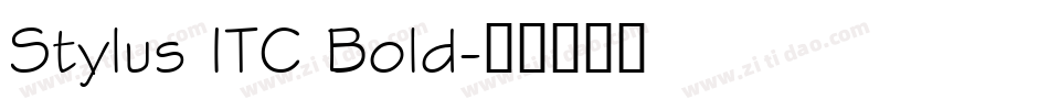 Stylus ITC Bold字体转换